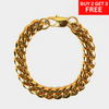 12mm Miami Cuban Bracelet - Gold