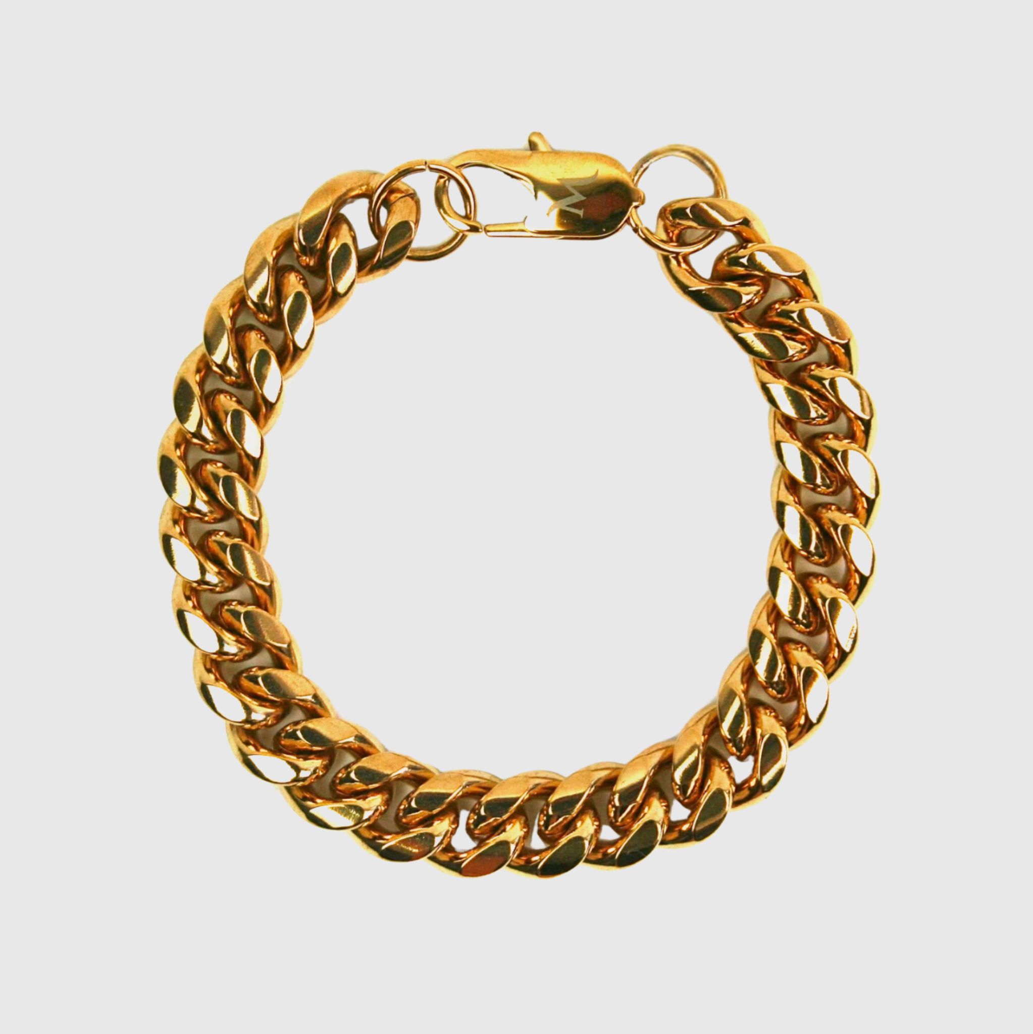 12mm Miami Cuban Bracelet - Gold