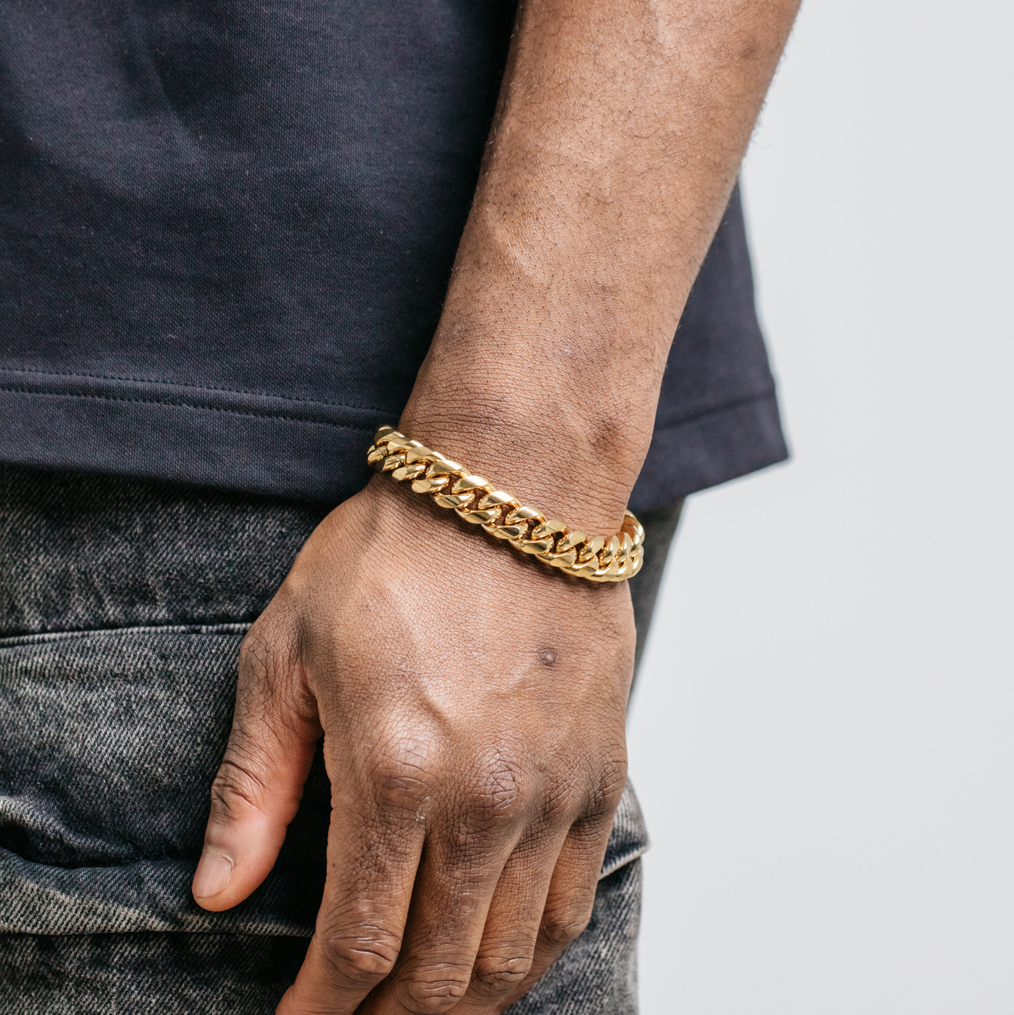 12mm Miami Cuban Bracelet - Gold