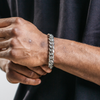 12mm Miami Cuban Bracelet - Silver