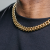12mm Miami Cuban Chain - Gold