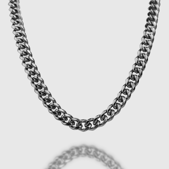 12mm Miami Cuban Chain- Silver