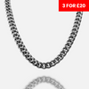 12mm Miami Cuban Chain- Silver