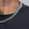 12mm Miami Cuban Chain- Silver