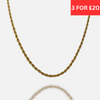 3mm Rope Chain - Gold