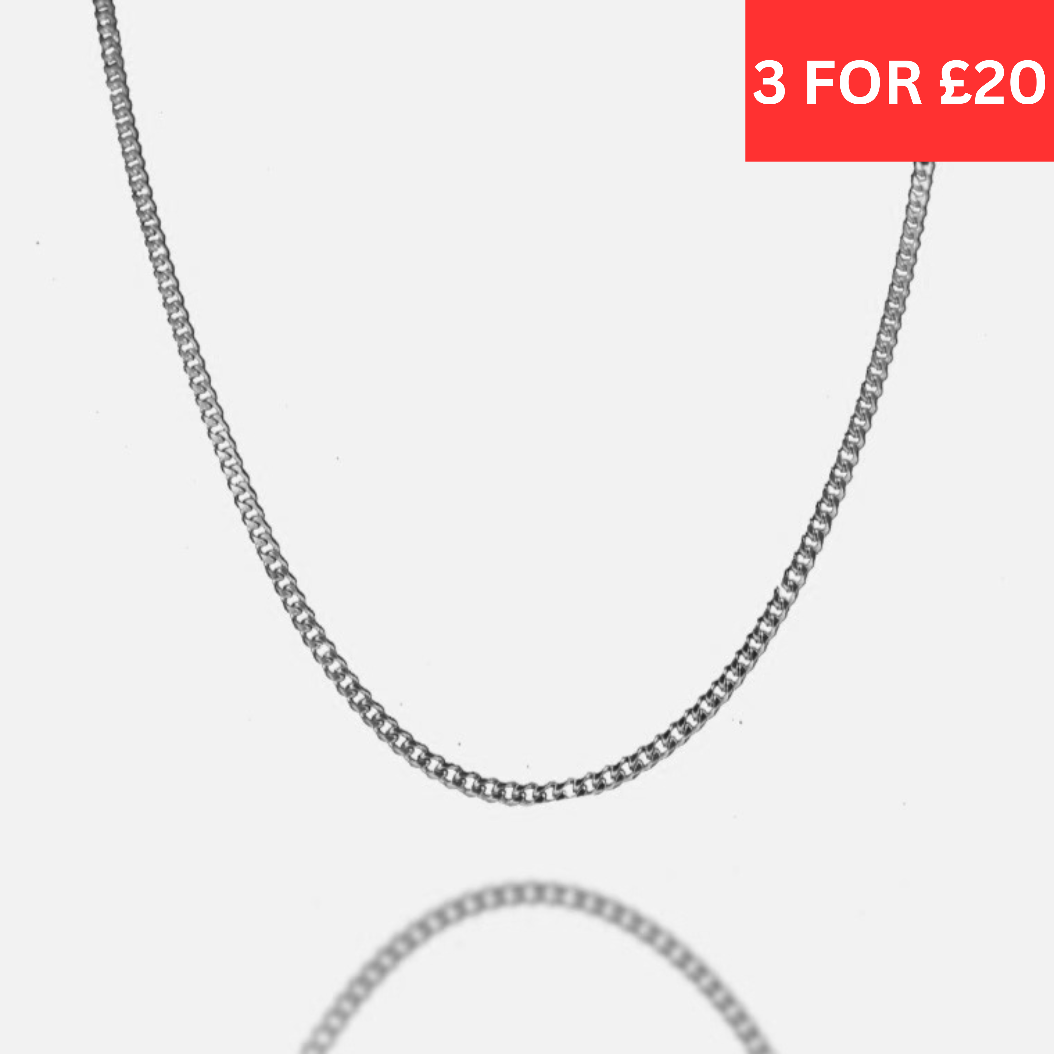 3mm Miami Cuban Chain - Silver