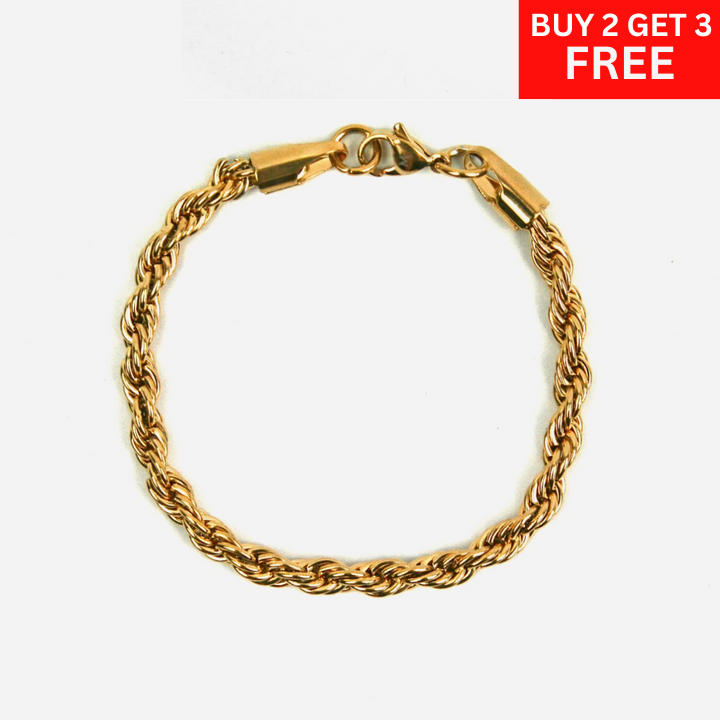 5mm Rope Bracelet - Gold