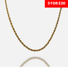 3mm Rope Chain - Gold