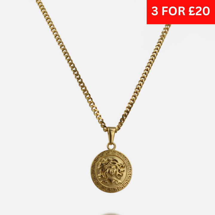 Medusa Pendant - Gold