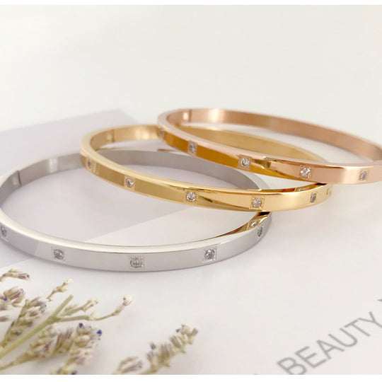 BOX STONE BRACELET - SILVER