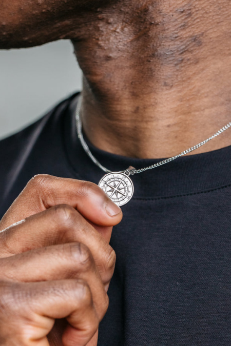 Compass Pendant - Silver
