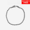 3mm Rope Bracelet - Silver