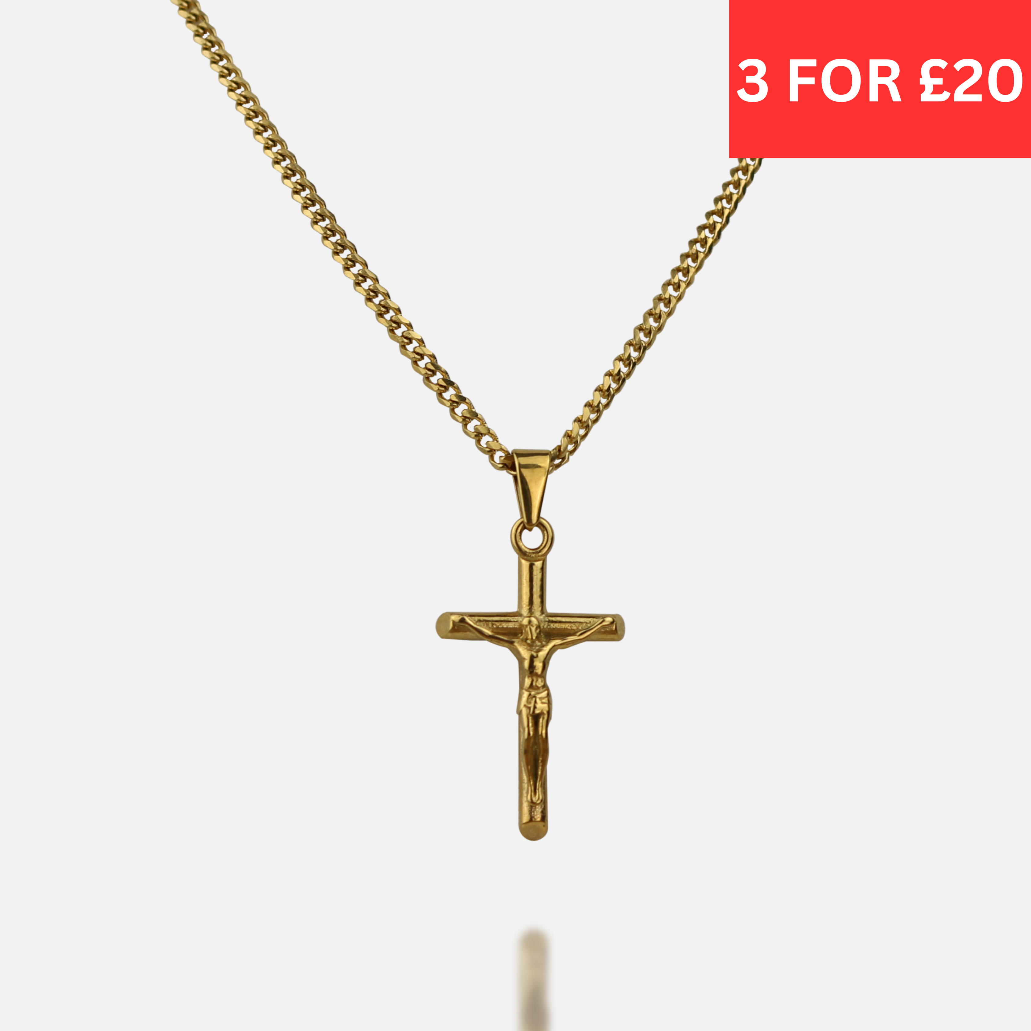 Crucifix Pendant - Gold