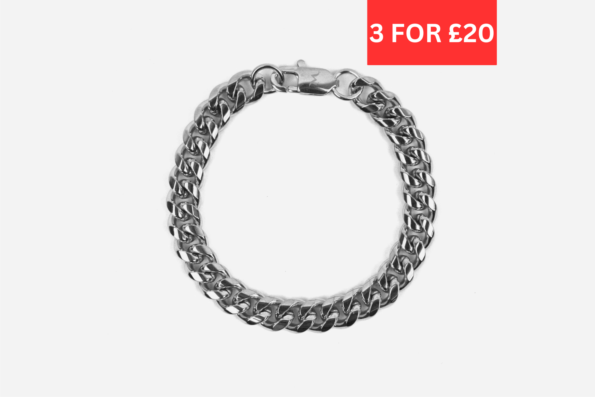 8mm Miami Cuban Bracelet - Silver