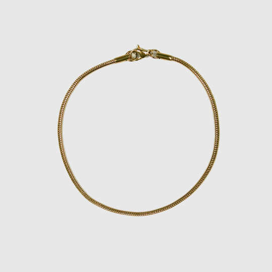 2mm Snake Bracelet - Gold