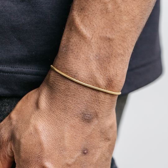 2mm Snake Bracelet - Gold