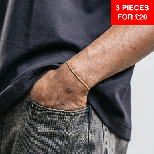 2mm Snake Bracelet - Gold