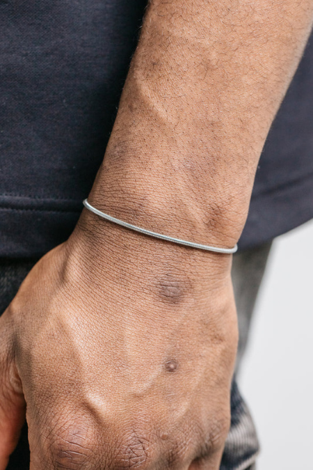 2mm Snake Bracelet - Silver - WAREHOUSE SALE