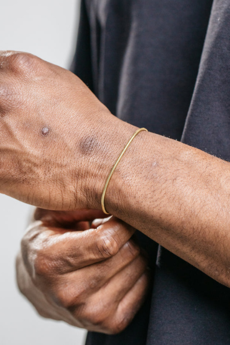 2mm Snake Bracelet - Gold