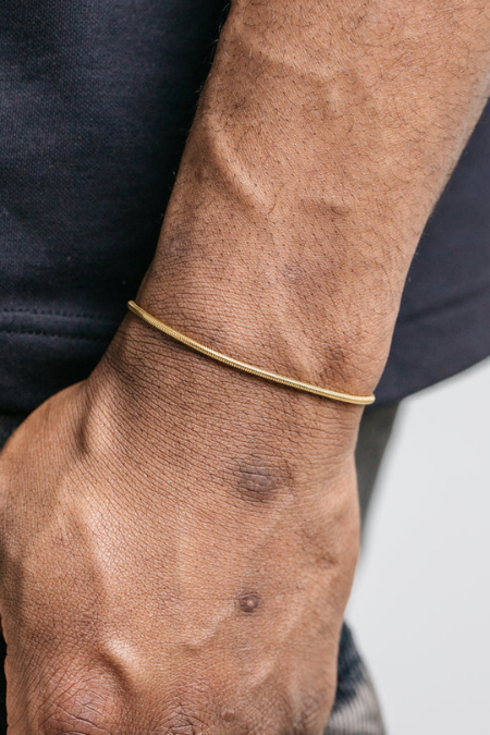 2mm Snake Bracelet - Gold