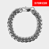 12mm Miami Cuban Bracelet - Silver