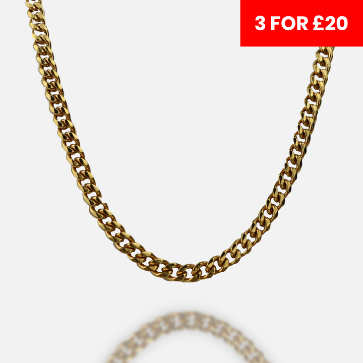 8mm Miami Cuban Chain - Gold