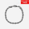 5mm Rope Bracelet - Silver