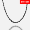 5mm Rope Chain - Silver