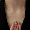 FRENCH EMERALD LUXURY PENDANT - GOLD