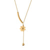 SMALL DAISy exquisite collarbone chain necklace - GOLD