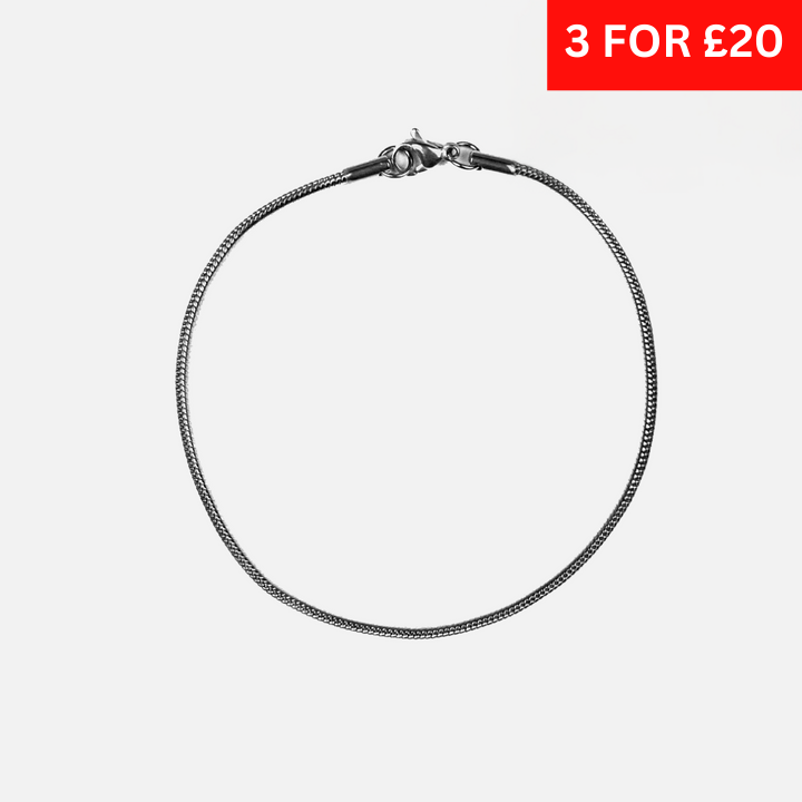 2mm Snake Bracelet - Silver