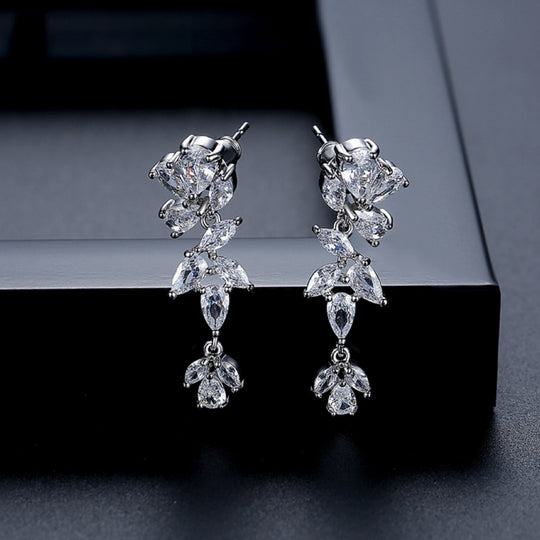 Luxury cut marquisTe earring - SILVER