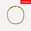 3mm Miami Cuban Bracelet - Gold