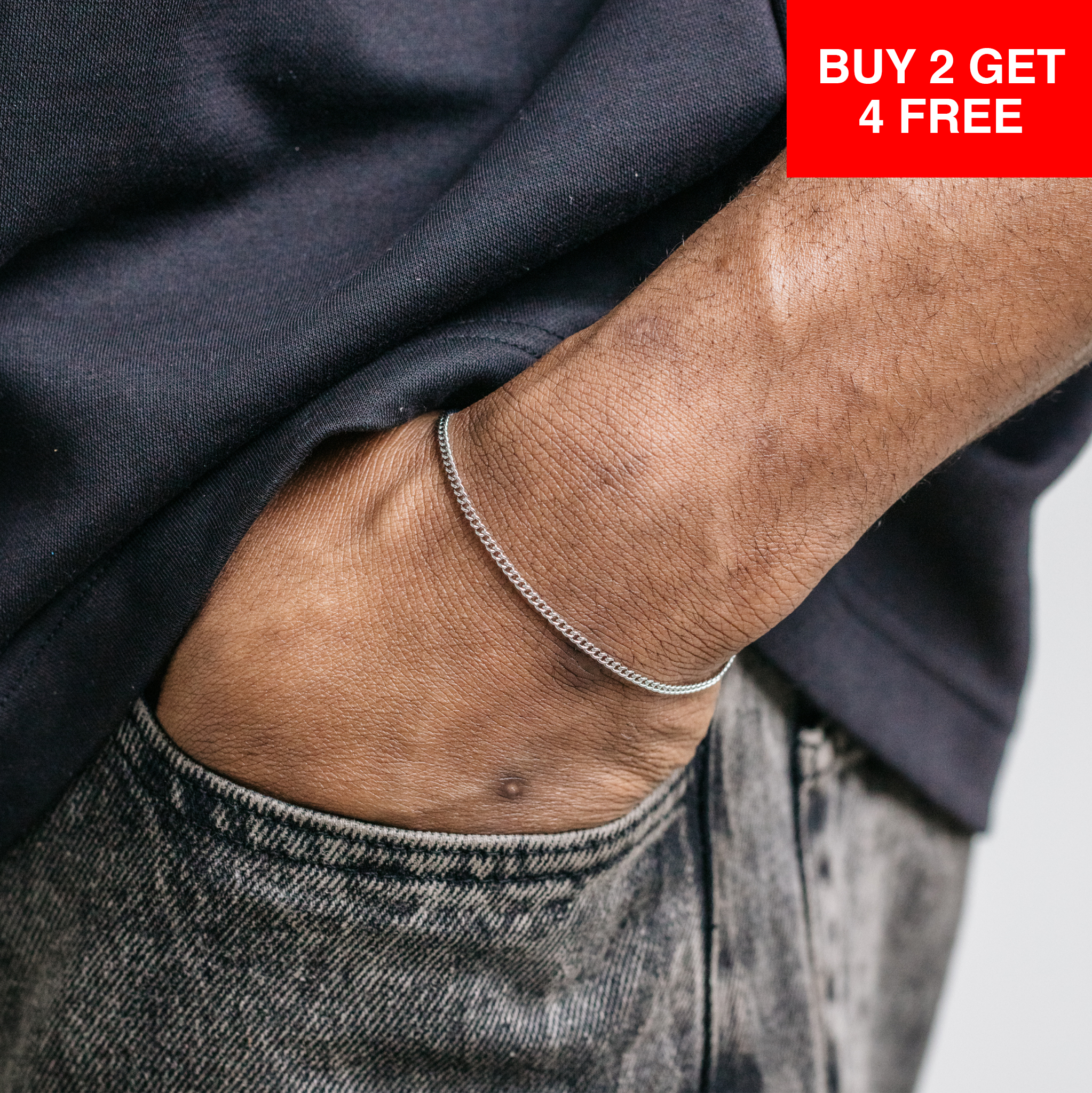 3mm Miami Cuban Bracelet - Silver