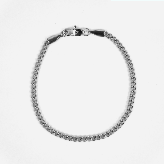 3mm Miami Cuban Bracelet - Silver