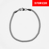 3mm Miami Cuban Bracelet - Silver