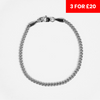 3mm Miami Cuban Bracelet - Silver