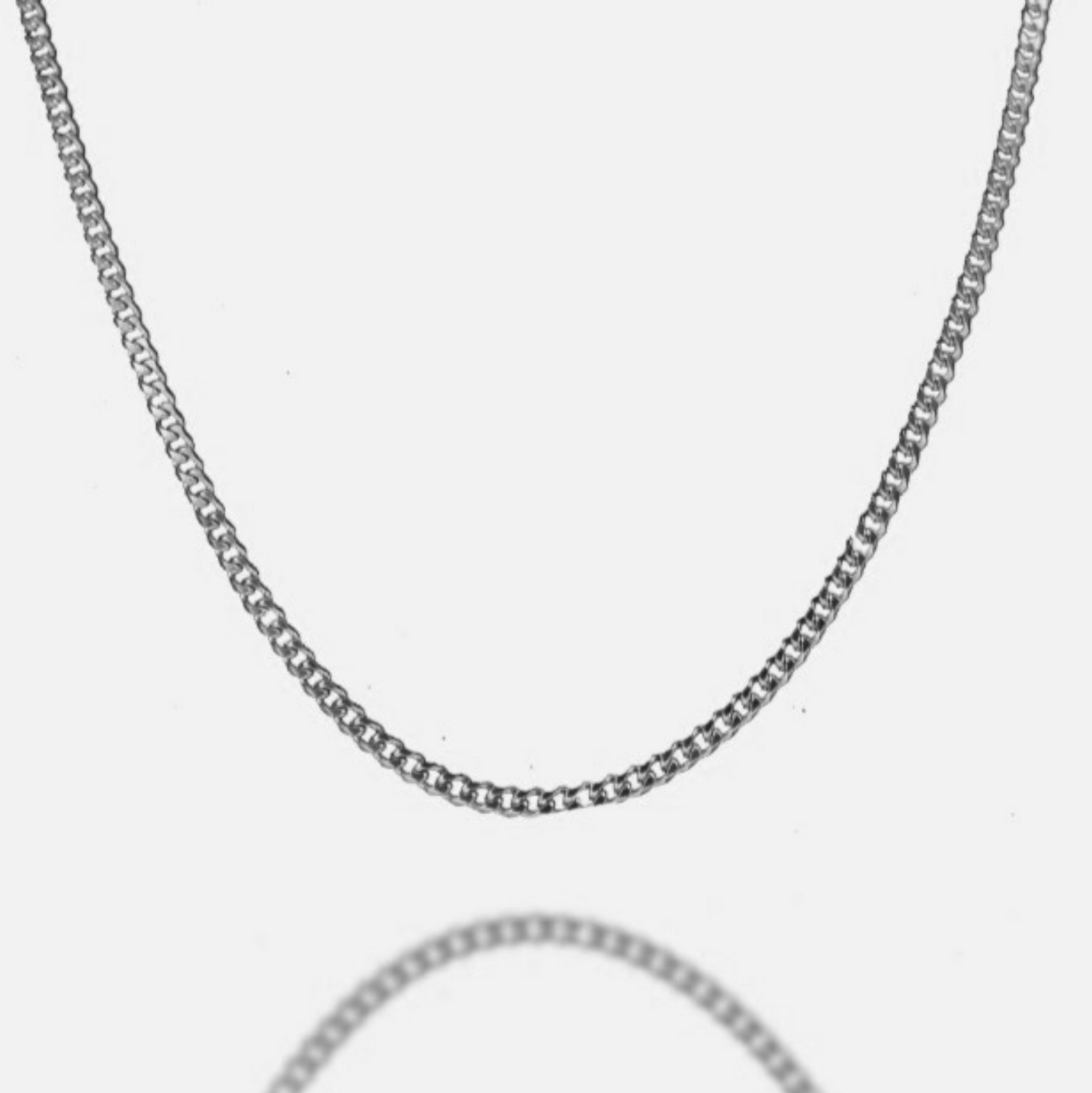 3mm Miami Cuban Chain - Silver – Misión 3mm Miami Cuban Chain - Silver – Misión
