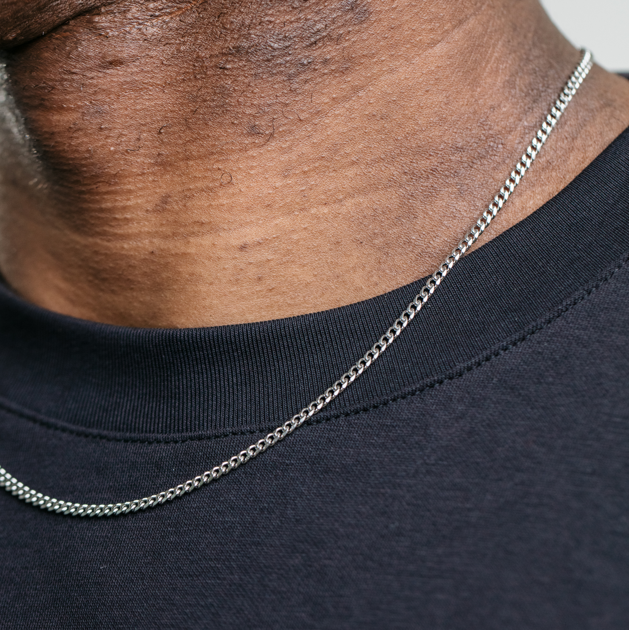 3mm Miami Cuban Chain - Silver – Misión 3mm Miami Cuban Chain - Silver – Misión