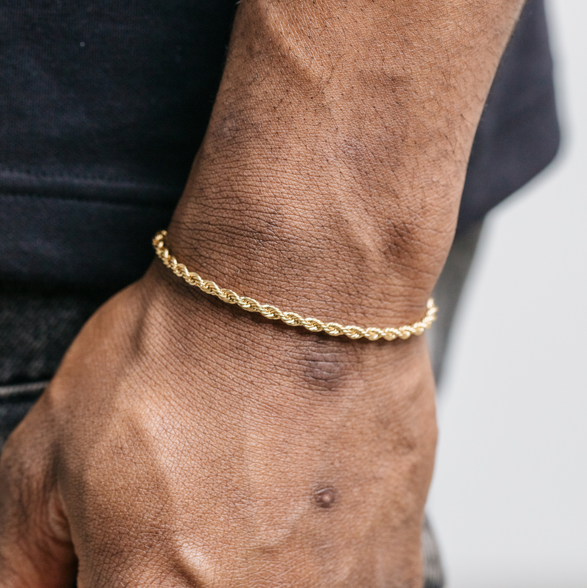 3mm Rope Bracelet - Gold