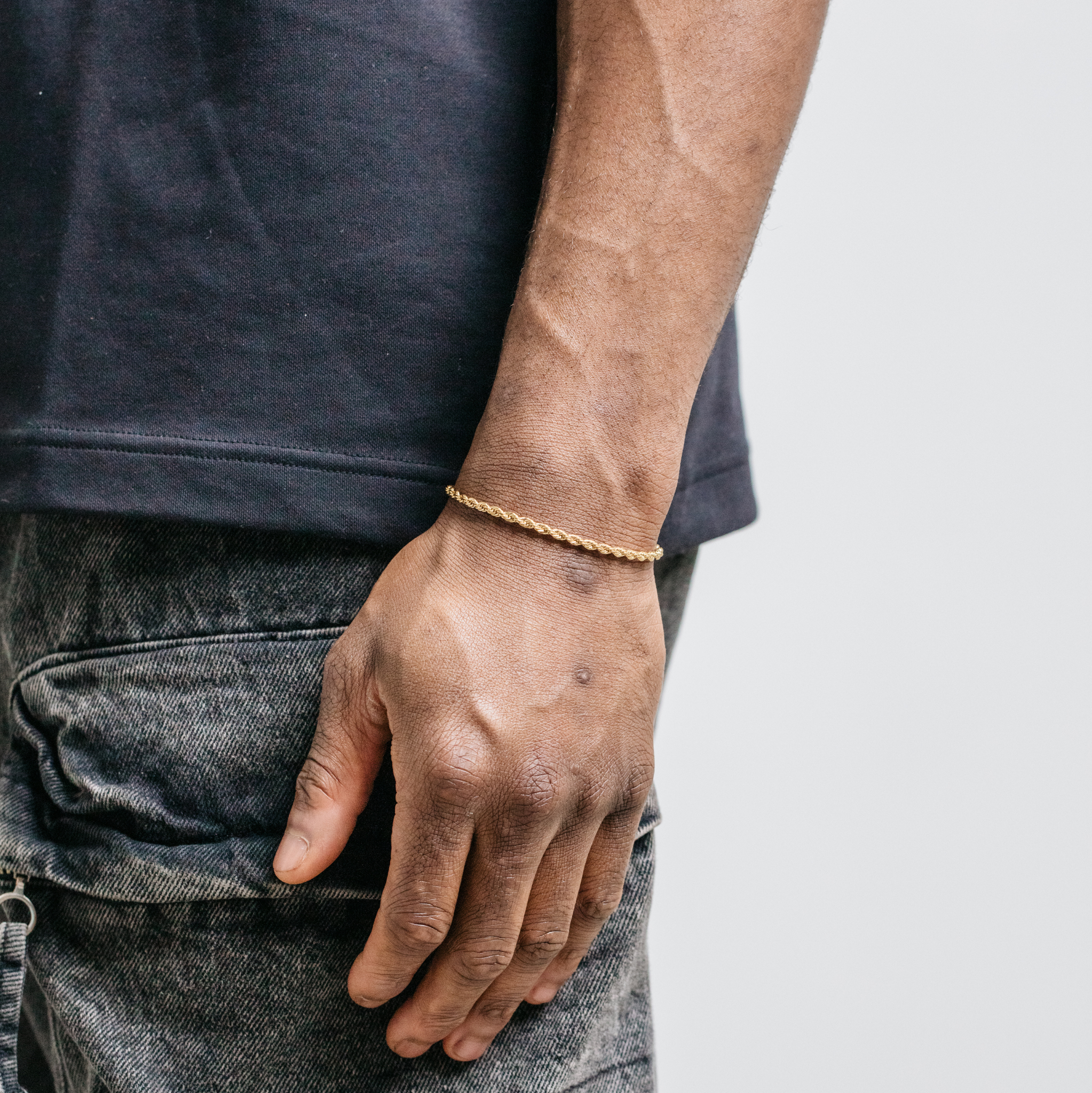 3mm Rope Bracelet - Gold