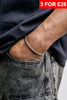 3mm Rope Bracelet - Silver