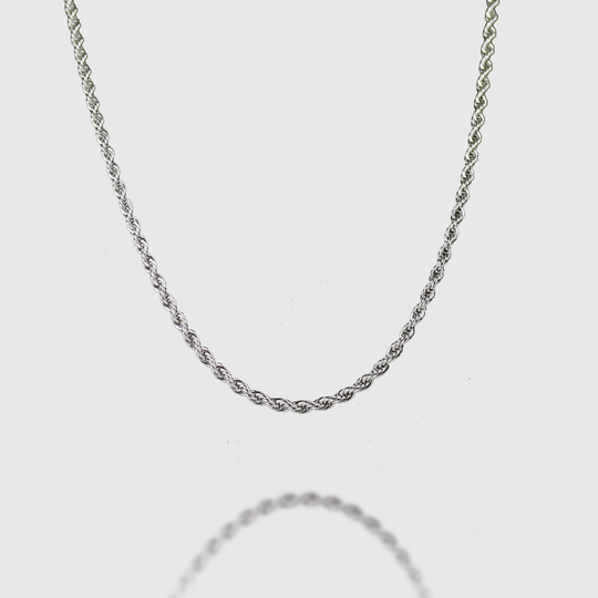 3mm Rope Chain- Silver