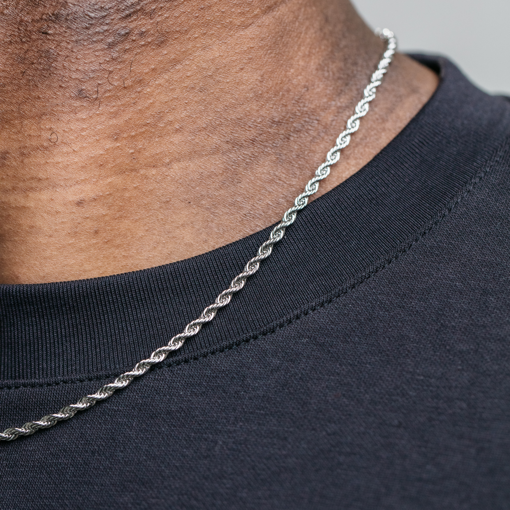 3mm Rope Chain- Silver