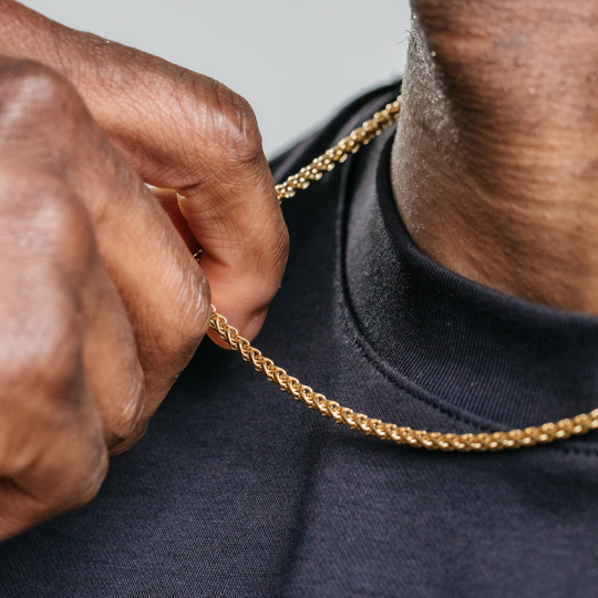 3mm Wheat Chain - Gold