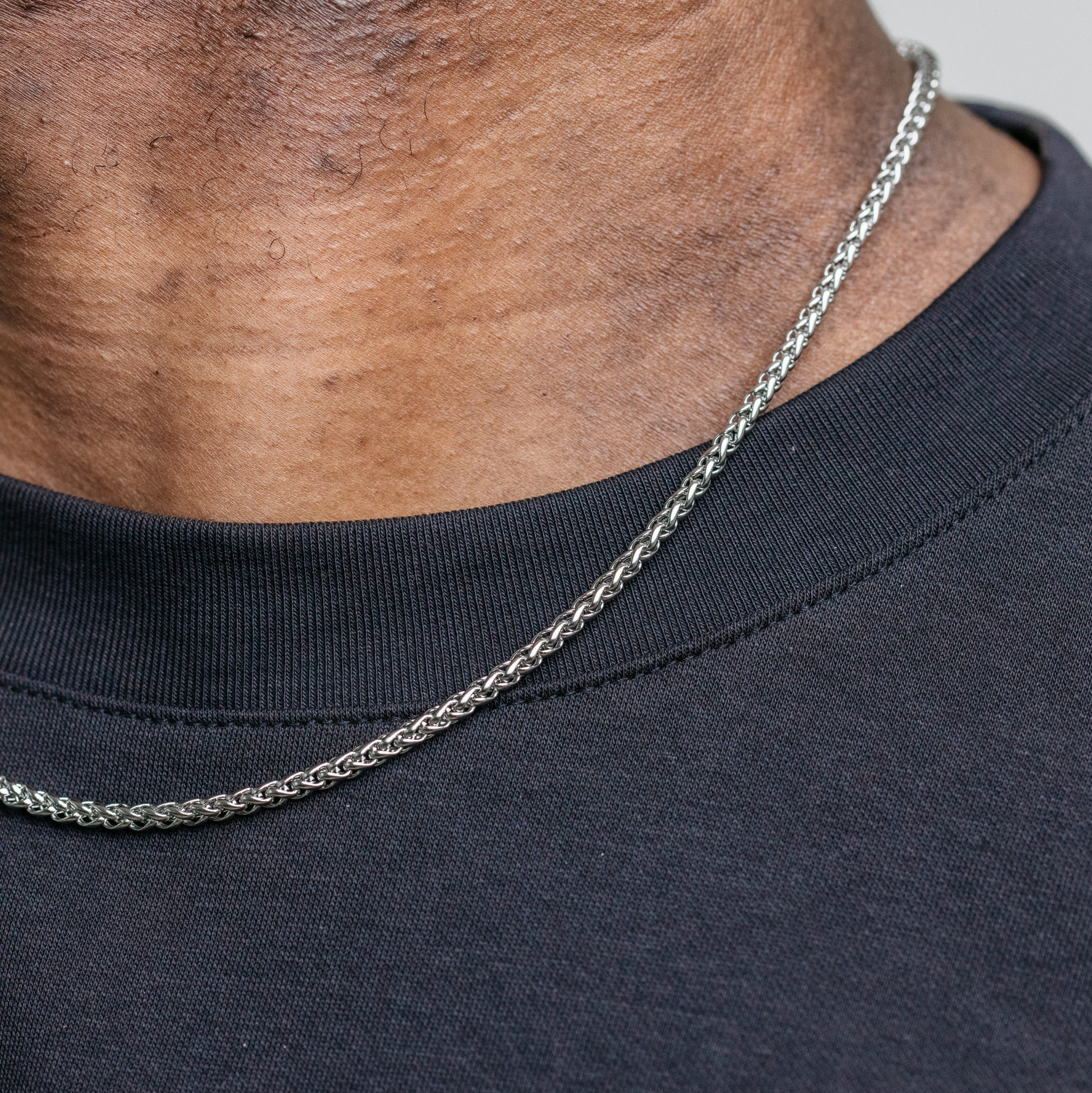 3mm Wheat Chain - Silver