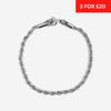 3mm Rope Bracelet - Silver