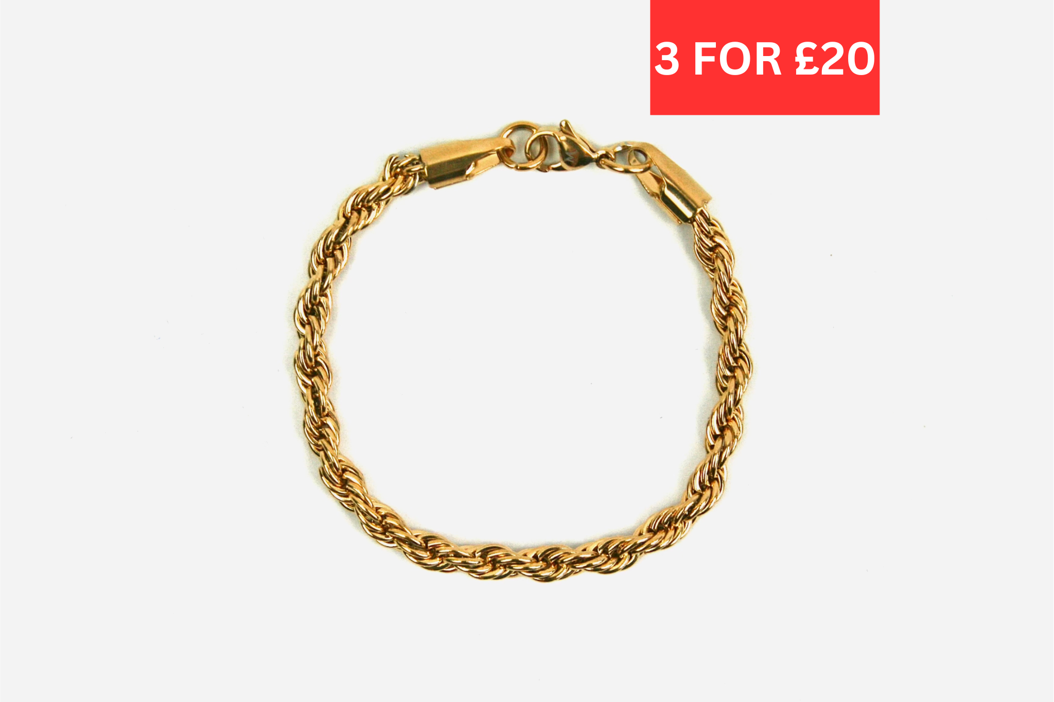 5mm Rope Bracelet - Gold