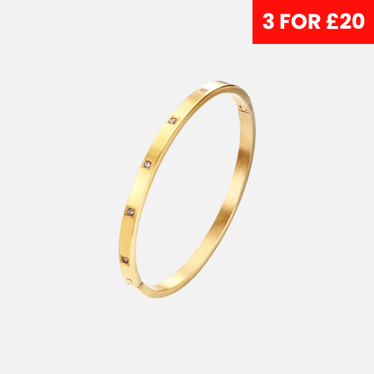 BOX STONE BRACELET - GOLD