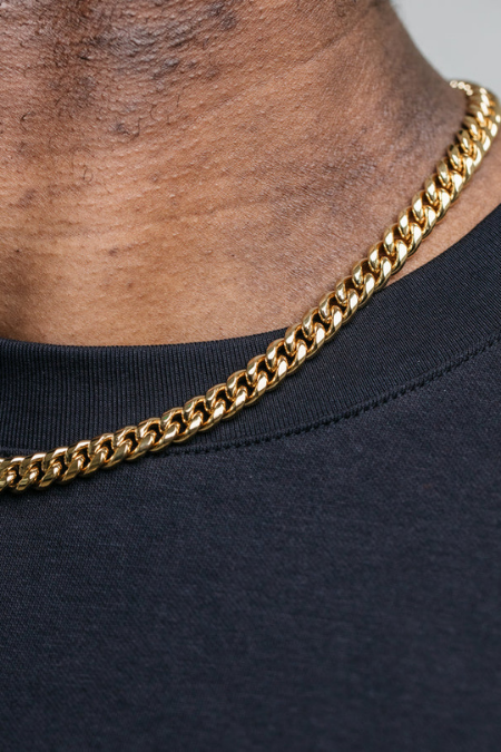 8mm Miami Cuban Chain - Gold
